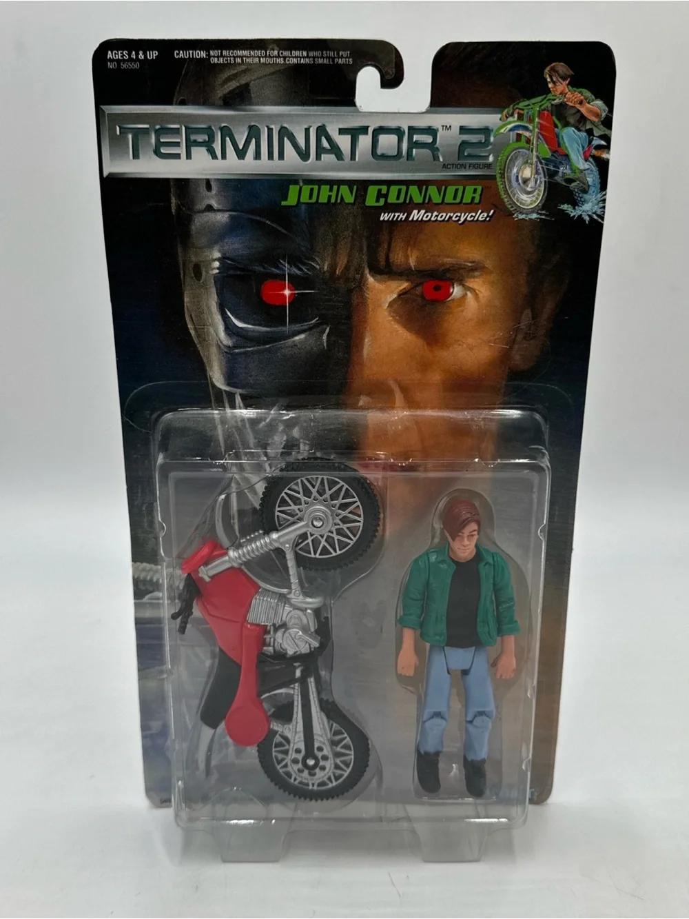 Vintage 1991 Kenner Terminator 2 John Connor Motorcycle Figure NEW Sealed MOC